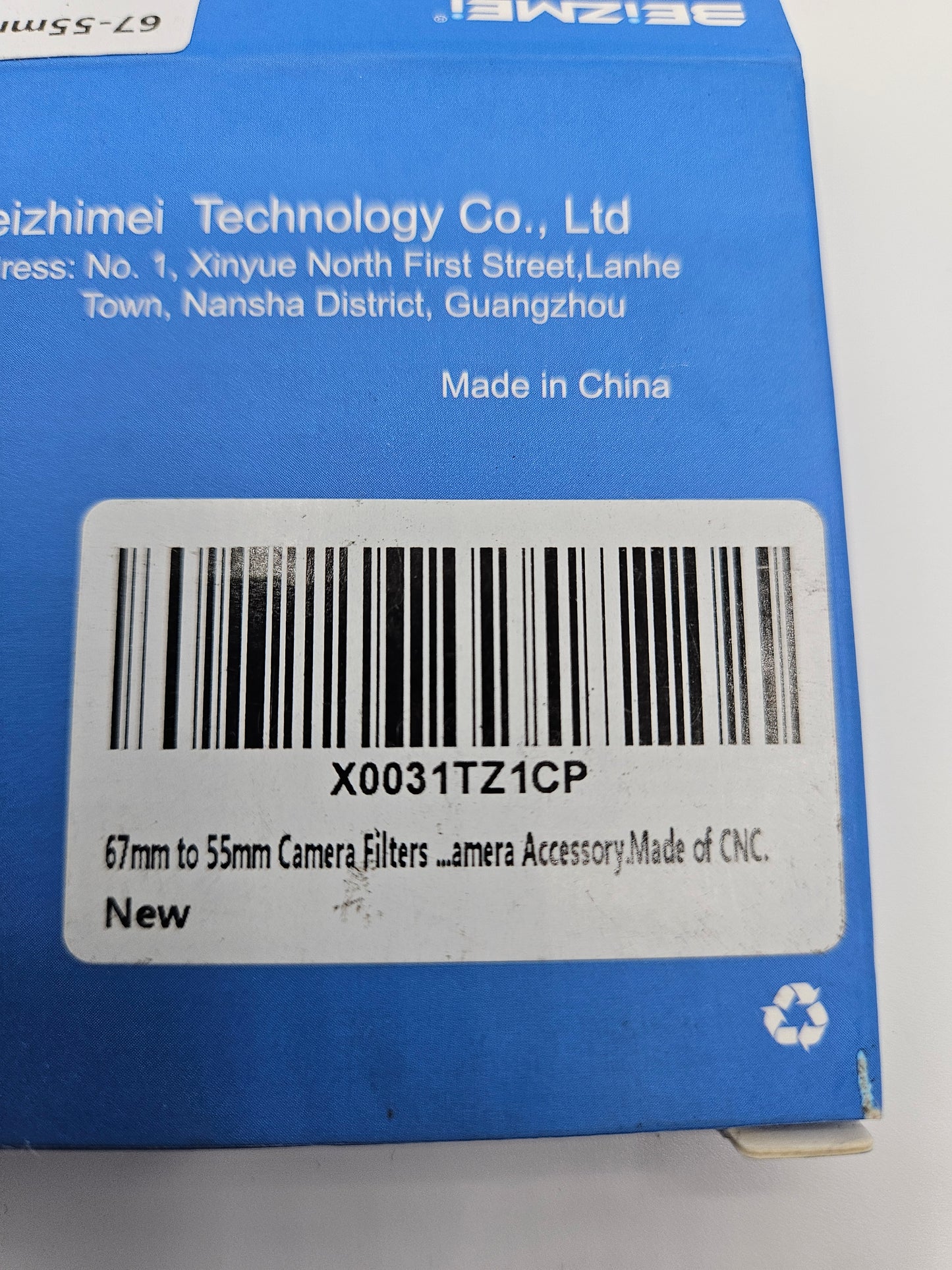 67 mm to 55 mm camera filter lens adapter by BeiZMei