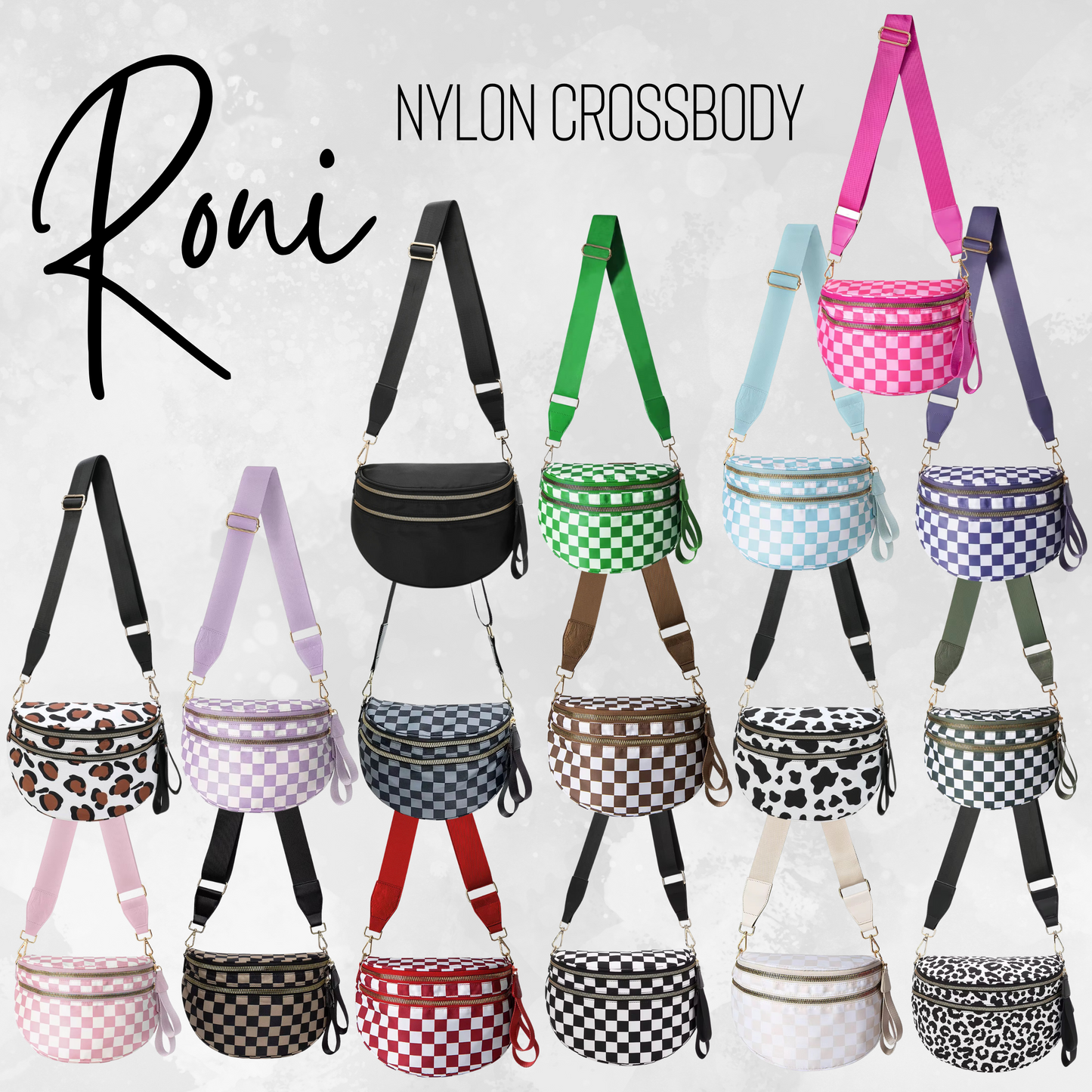Roni - Checkered- Nylon Crossbody
