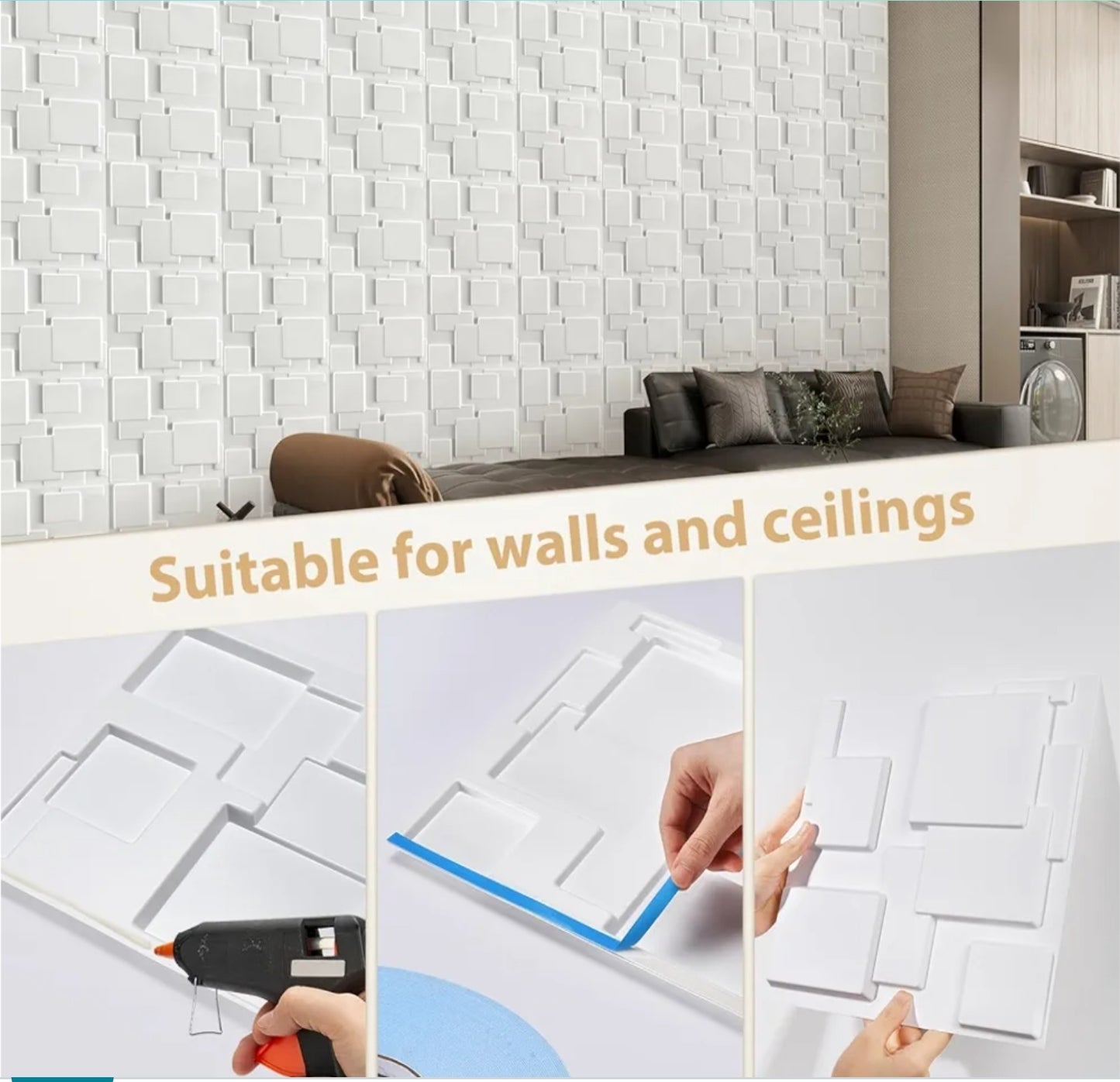 30 pieces 3D Wall Art Tiles