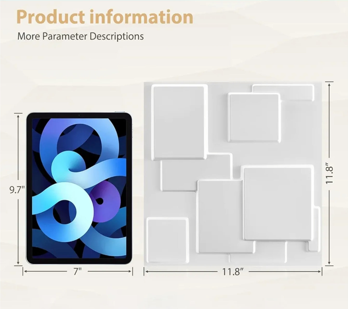 30 pieces 3D Wall Art Tiles