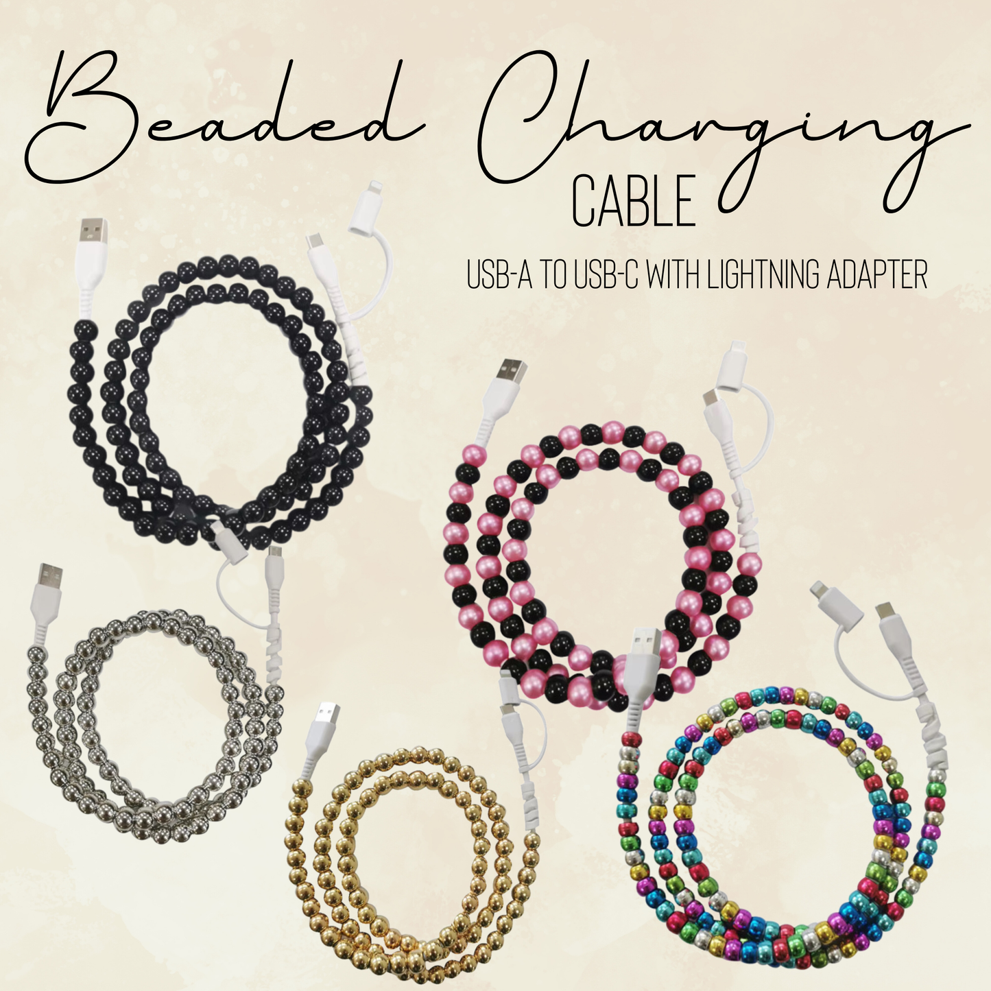 Charging Cord - Beaded #3